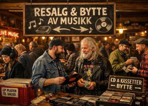 Stand RESALG & BYTTE AV MUSIKK på Kom Heim